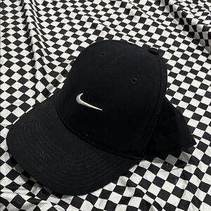 Nike Classic Black Cap with White Swoosh